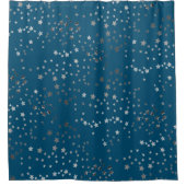 Scattered Stars on Blue Duschvorhang (Vorderseite)