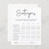 Scattergories | Brautparty Game (Vorne/Hinten)