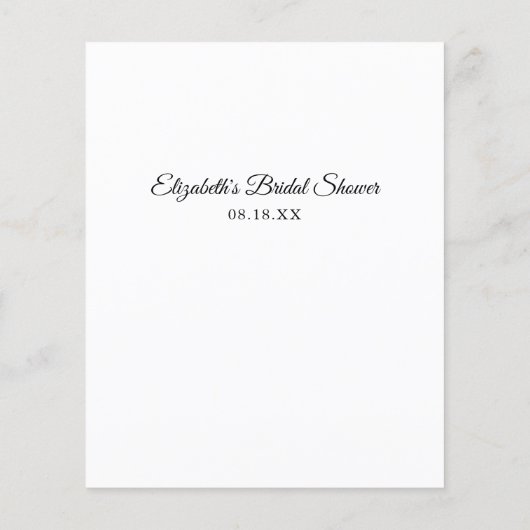 Scattergories | Brautparty Game (Rückseite)