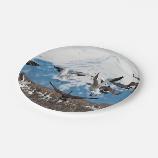 Scattering Geese Pappteller (Schrägansicht)