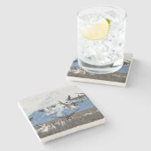 Scattering Geese Steinuntersetzer (Seitenansicht)