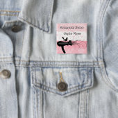 Scatterred Blumen-Salon-Haar-Stylist-Spottdrossel Button (Beispiel)