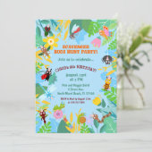 Scavenger bugs jagd Geburtstags-Party Einladung (Stehend Vorderseite)