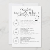 Scavenger Hunt Junggeselinnen-Abschied Foto Game Karte (Vorderseite)