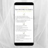 Scavenger Hunt Junggeselinnen-Abschied Gold gPhoto Karte