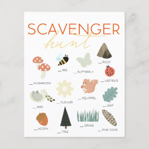 Scavenger Hunt Kindergeburtstag Game Flyer