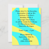 Scavenger Hunt Map Party Einladungen (Rückseite)