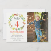 Scavenger Hunt Naturlehrpfad Aquamarines Foto Gebu Einladung (Vorderseite)