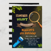 Scavenger Jagd zum Geburtstag Einladung (Vorne/Hinten)