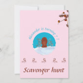 Scavenger jagen lustiges Eichhörnchen graben auf p Einladung (Vorderseite)