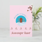 Scavenger jagen lustiges Eichhörnchen graben auf p Einladung (Stehend Vorderseite)