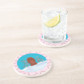 Scavenger jagen lustiges Eichhörnchen graben auf p Getränkeuntersetzer (Seite)