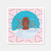 Scavenger jagen lustiges Eichhörnchen graben auf p Serviette (Vorderseite)