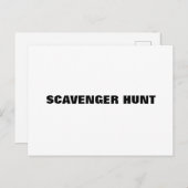 Scavenger jagen var Entwurf Postkarte (Vorne/Hinten)