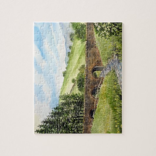 Scawgill Bridge over River Aiken, Lake District Puzzle (Vertikal)