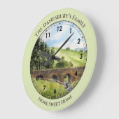 Scawgill Bridge over River Aiken Lake District Ver Große Wanduhr (Winkel)