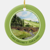 Scawgill Bridge over River Aiken Lake District Ver Keramik Ornament (Hinten)