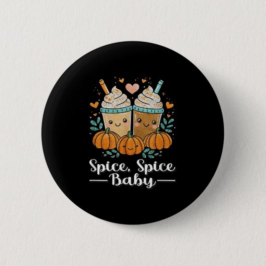 Sce Sce Baby Kawaii Pumpkin Sce Latte Lover  Button (Vorderseite)