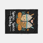 Sce Sce Baby Kawaii Pumpkin Sce Latte Lover  Fleecedecke (Vorderseite (Horizontal))