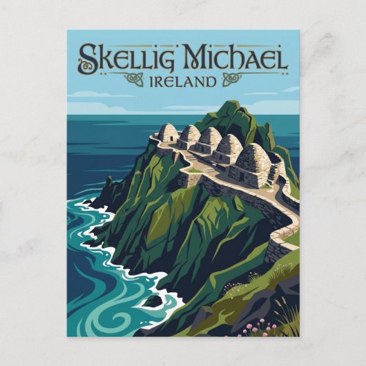 Sceilg Mhichíl Irland Postkarte (Vorderseite)