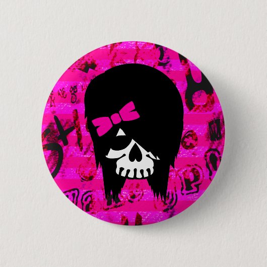 Scene Girl Skull Button (Vorderseite)