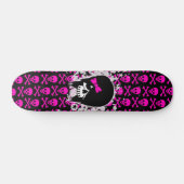 Scene Girl Skull Skateboard (Horizontal)