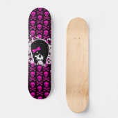 Scene Girl Skull Skateboard (Vorderseite)