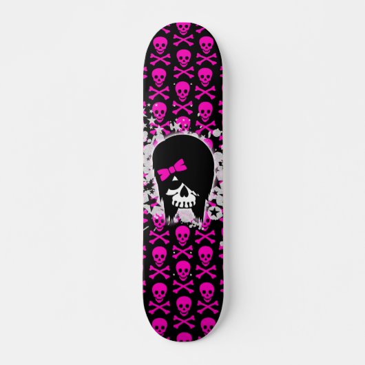 Scene Girl Skull Skateboard (Vorne)