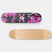 Scene Kid Girly Skull Skateboard Deck (Horizontal)