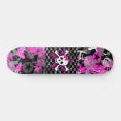 Scene Kid Girly Skull Skateboard Deck (Horizontal)