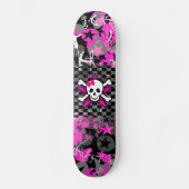 Scene Kid Girly Skull Skateboard Deck (Vorderseite)