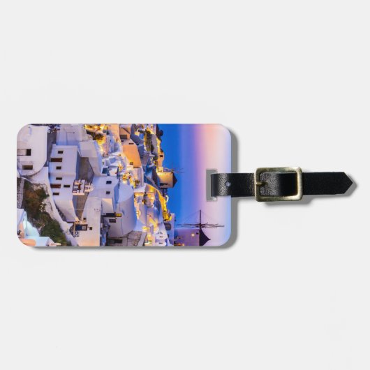 Scenery Oia Gepäckmarke Gepäckanhänger (Vorderseite horizontal)