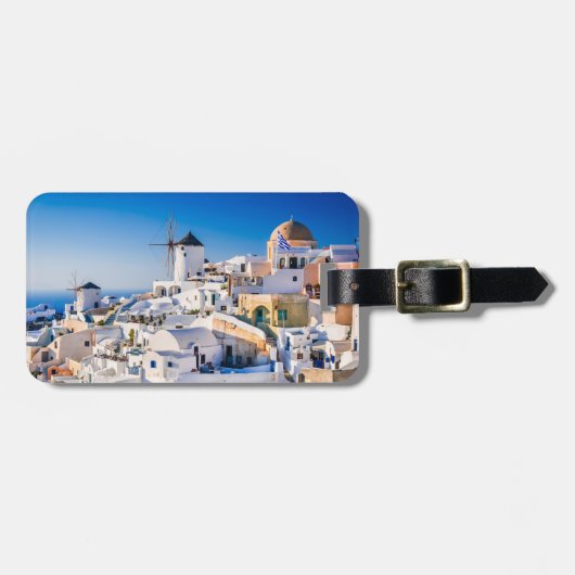 Scenery Oia Gepäckmarke Gepäckanhänger (Vorderseite horizontal)