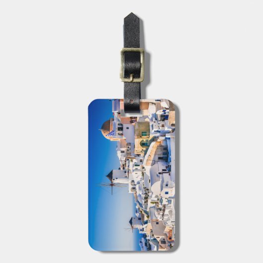 Scenery Oia Gepäckmarke Gepäckanhänger (Vorderseite vertikal)