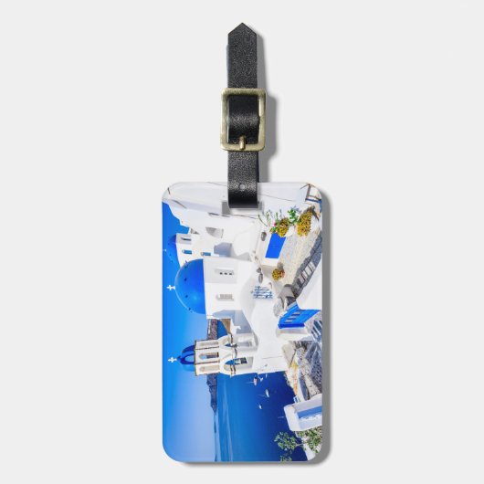 Scenery Oia Gepäckmarke Gepäckanhänger (Vorderseite vertikal)