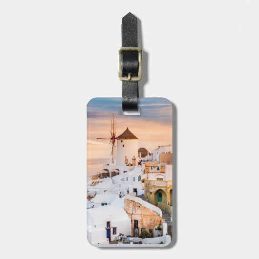 Scenery Oia Gepäckmarke Gepäckanhänger (Vorderseite vertikal)