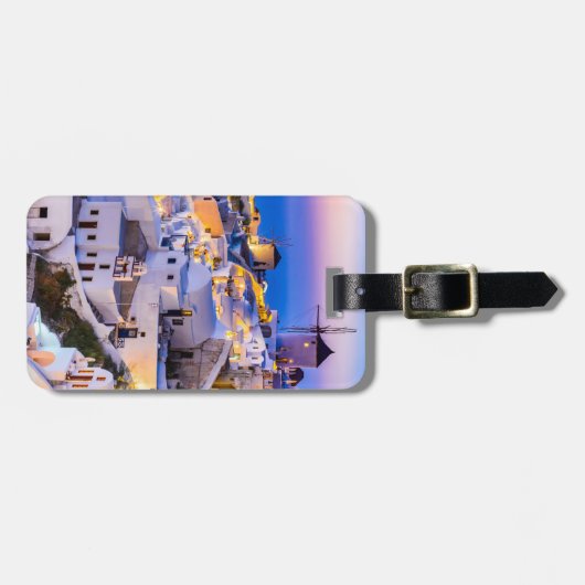 Scenery Oia Gepäckmarke Gepäckanhänger (Vorderseite horizontal)