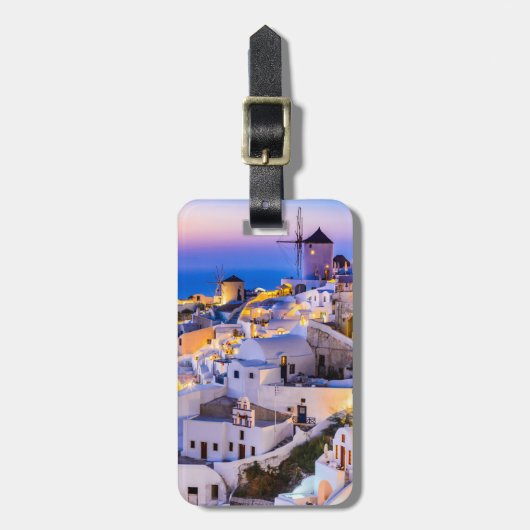 Scenery Oia Gepäckmarke Gepäckanhänger (Vorderseite vertikal)