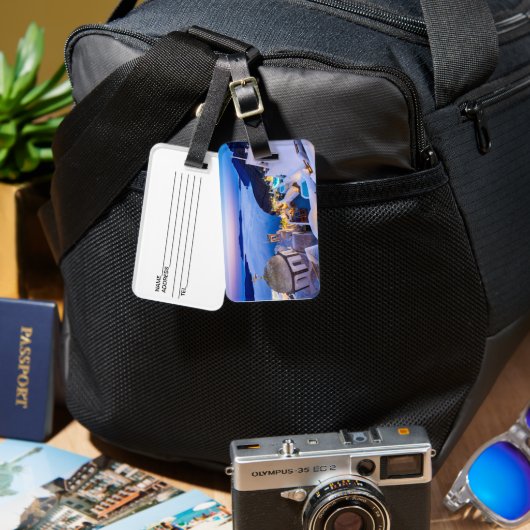 Scenery Oia Gepäckmarke Gepäckanhänger (Vorderseite & Rückseite)