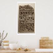 Scenes from Buddha's life, Sarnath, Uttar Pradesh Poster (Küche)