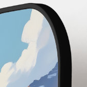 Scenic Alpine Landscape – Lush Valley and Snow Pickleball Schläger (Linke Seite)