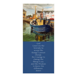 Scenic Boats Serenity Prayer Advertising Card Werbekarte