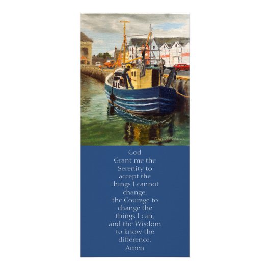 Scenic Boats Serenity Prayer Advertising Card Werbekarte (Vorne)