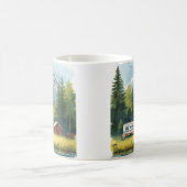 Scenic Caravan Camping Illustration Mug Kaffeetasse (Mittel)