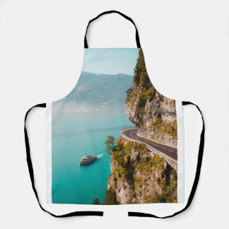 Scenic Cliffside Road Apron Schürze