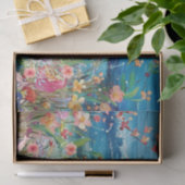 Scenic Coastal Floral Sea Turtles Decoupage  Seidenpapier (Geschenk)