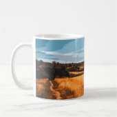 Scenic Country Path Golden Field Retro Kaffeetasse (Links)