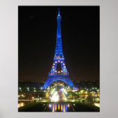 Scenic Eiffel Tower at Night Poster (Vorne)