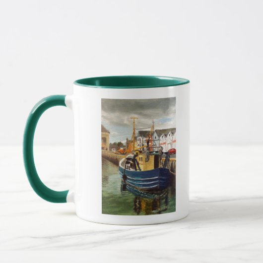 Scenic Galway City Ireland Fishing Boat Tasse (Links)