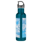 Scenic Happy Sunny Clouds Background Trinkflasche (Rückseite)